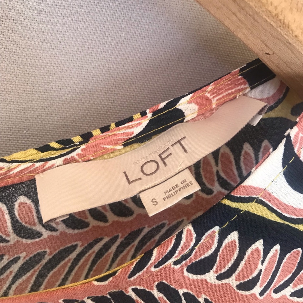 LOFT Spring Floral A Line Lightweight Dress Small - Picture 2 of 4